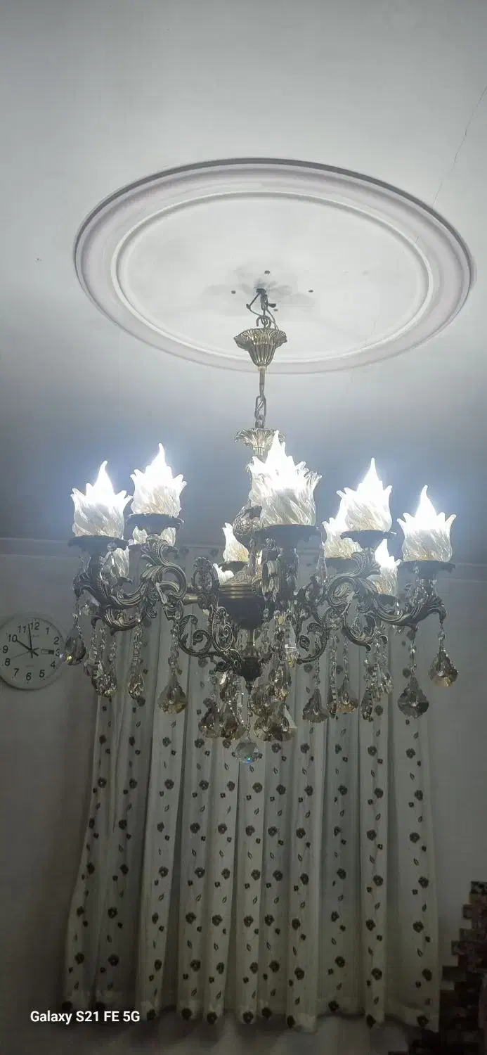 لوستر برنجی|لوستر و چراغ آویز|تهران, یافت‌آباد|دیوار