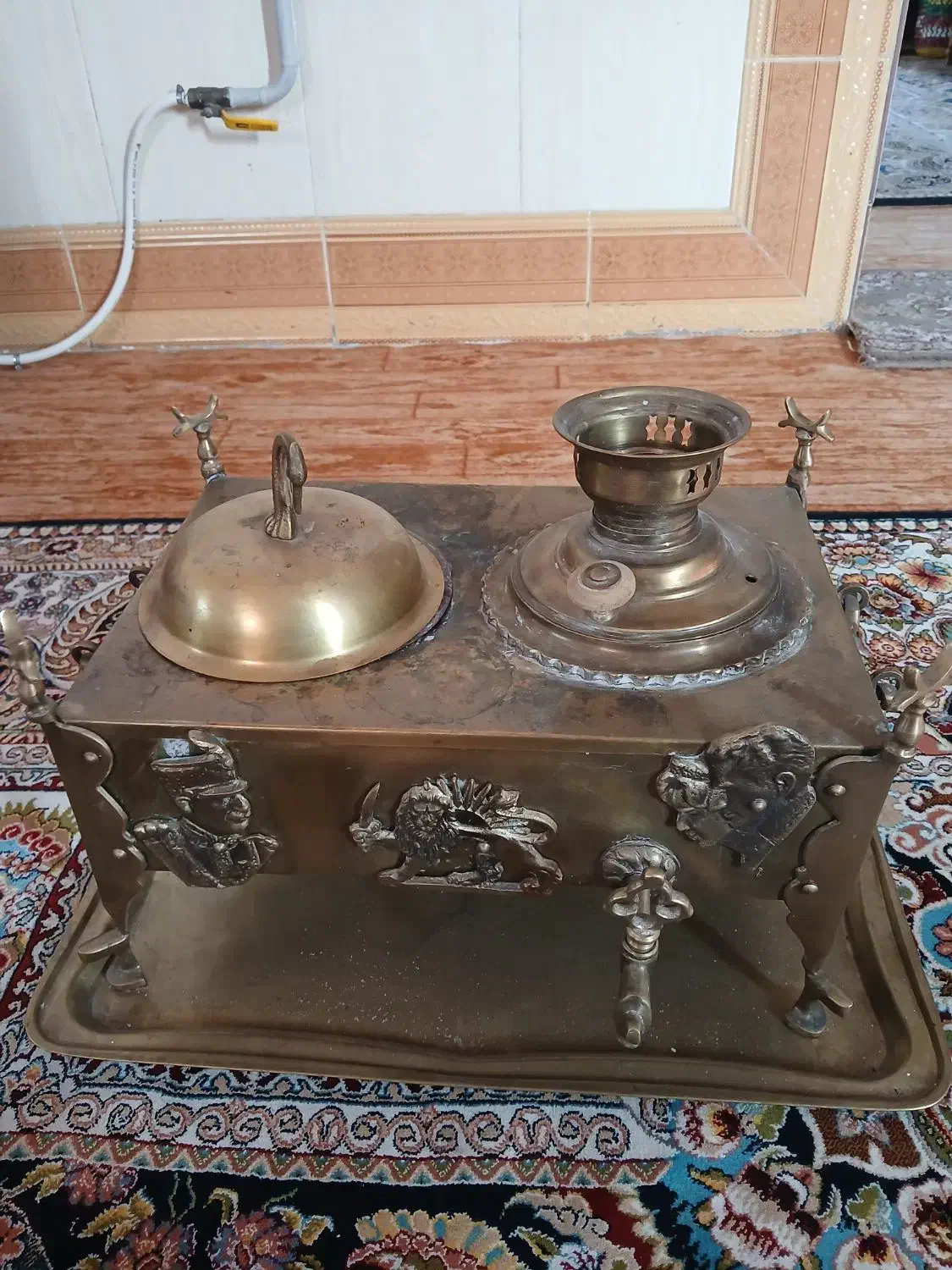 منقل سلطنتی زمان شاه برنجی|کلکسیون اشیاء عتیقه|یاسوج, |دیوار