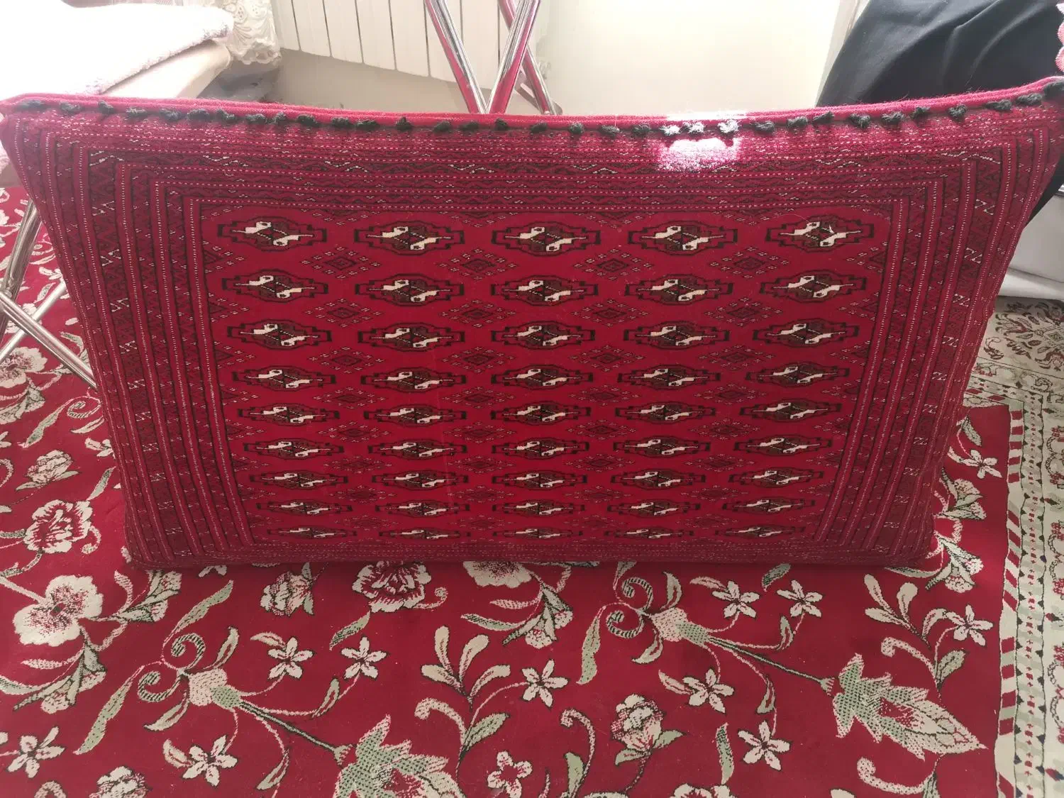 پشتی ترکمنی اصل|فرش|مشهد, شهید فرامرز عباسی|دیوار