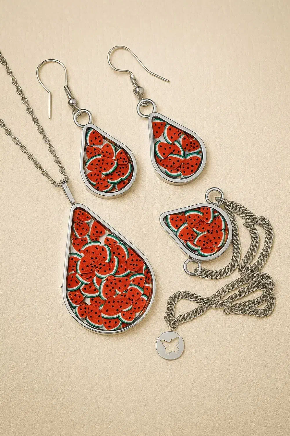 گردنبند ، ست کامل ، انگشتر طرح یلدا و انار|بدلیجات|کرمان, |دیوار