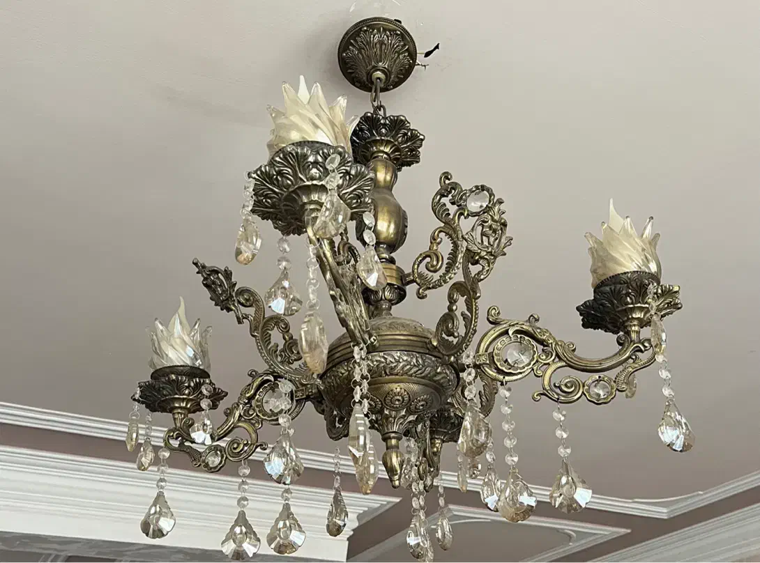 لوستر مدل عباسی ۴ شاخه|لوستر و چراغ آویز|قوچان, |دیوار