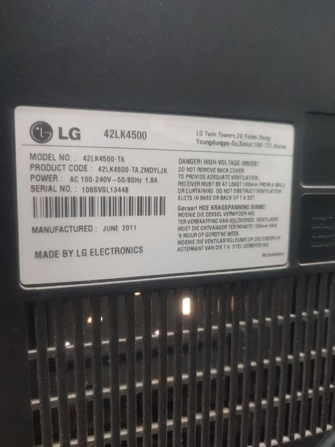 تلویزیون42 اینچ ال جی|تلویزیون و پروژکتور|مشهد, امیر|دیوار