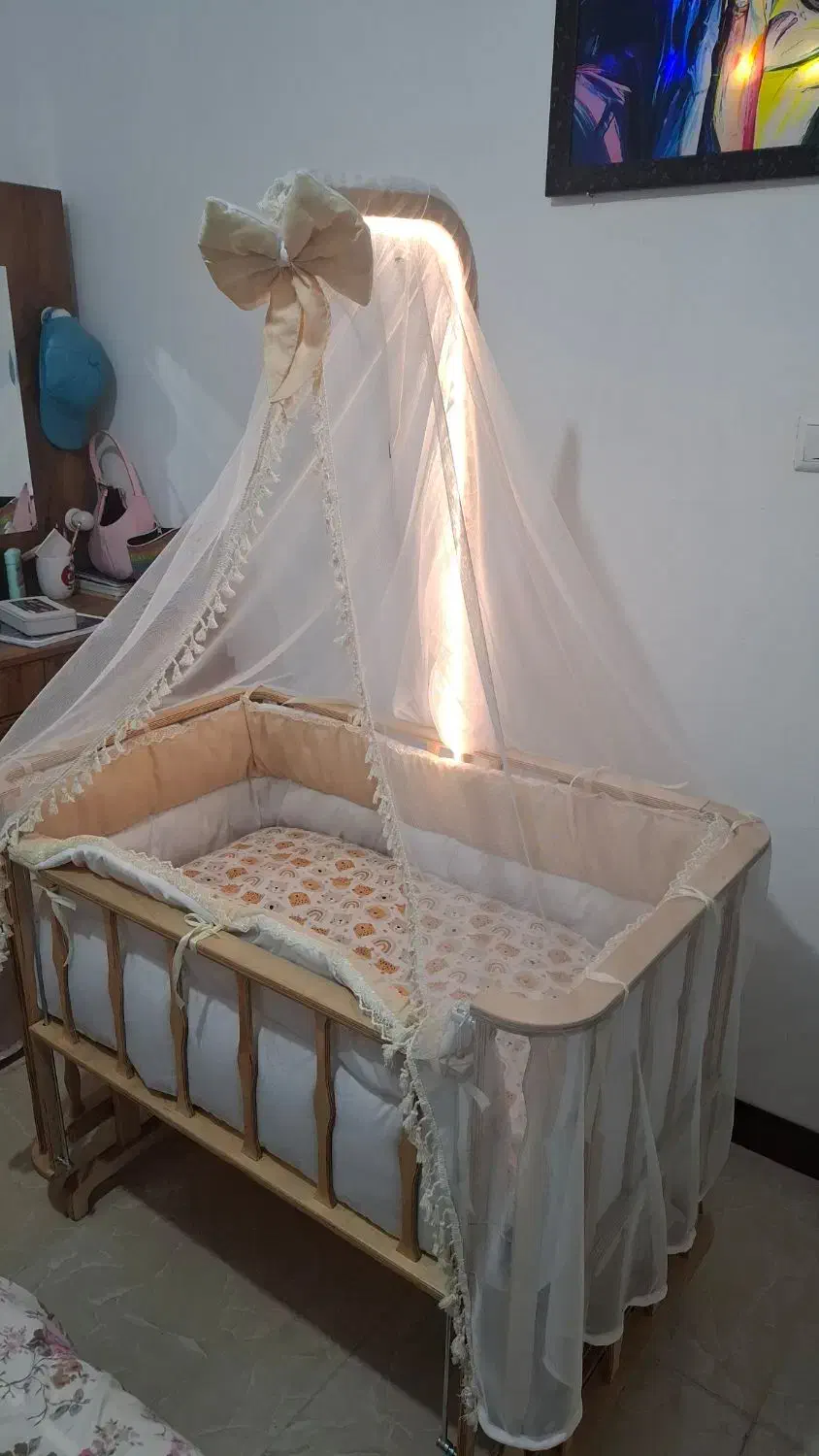 فروش گهواره چوبی مدل فرشته|اسباب و اثاث بچه|هشتگرد, فاز ۱ مهستان|دیوار