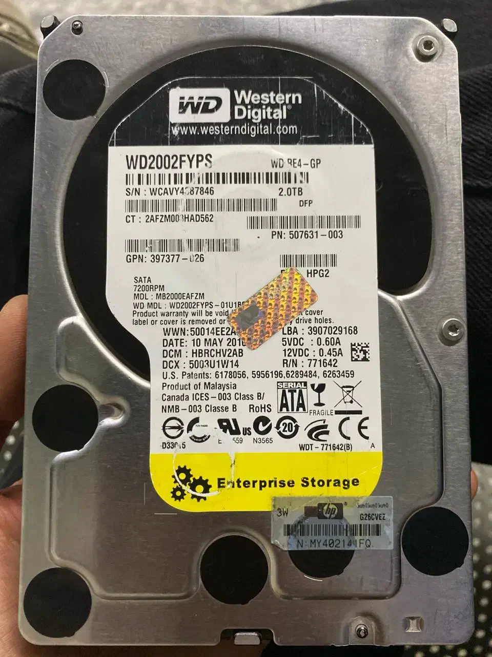 هارد ۲ ترابایت اینترنال نیاز به تعمیر WD|قطعات و لوازم جانبی رایانه|مشهد, رده|دیوار