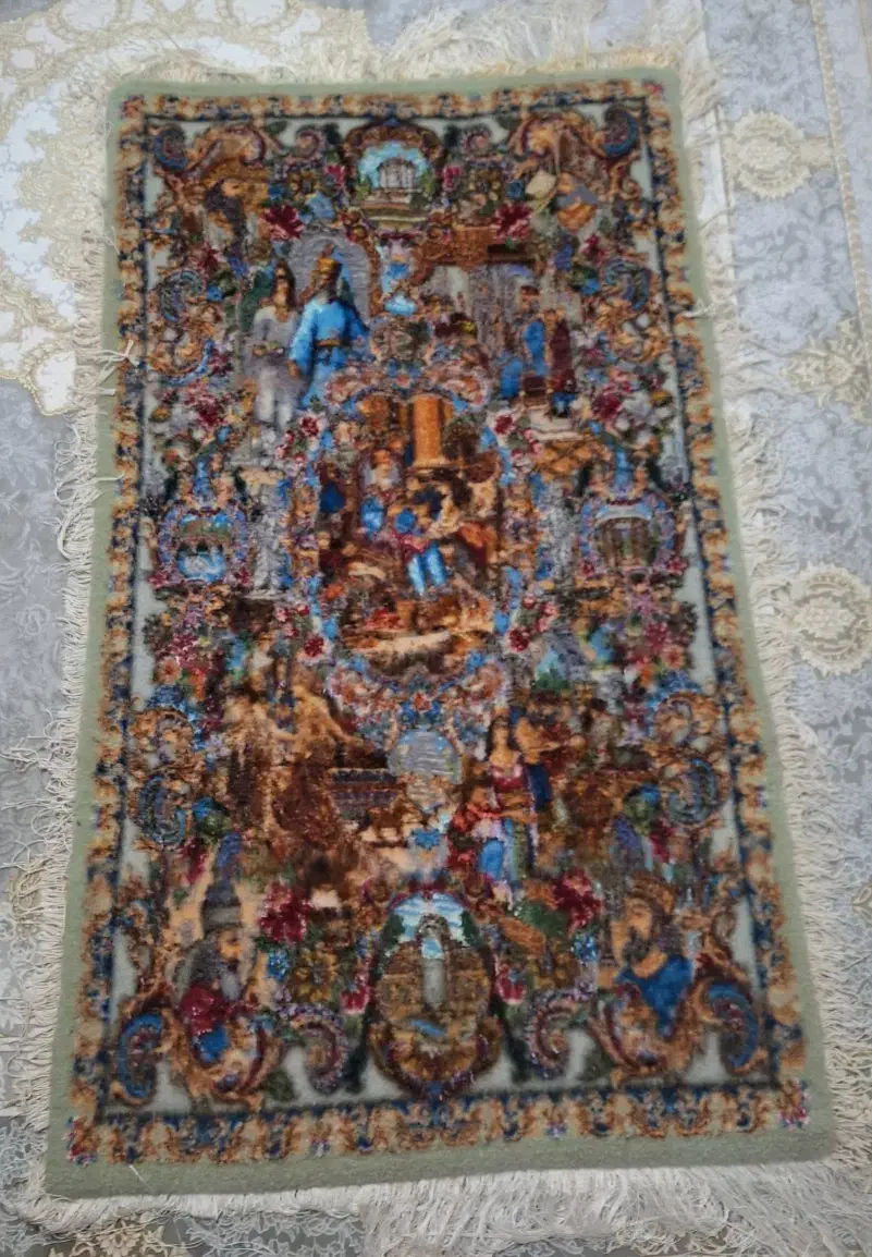 تابلو فرش دستباف طرح سلاطین|تابلو فرش|پارسآباد, |دیوار