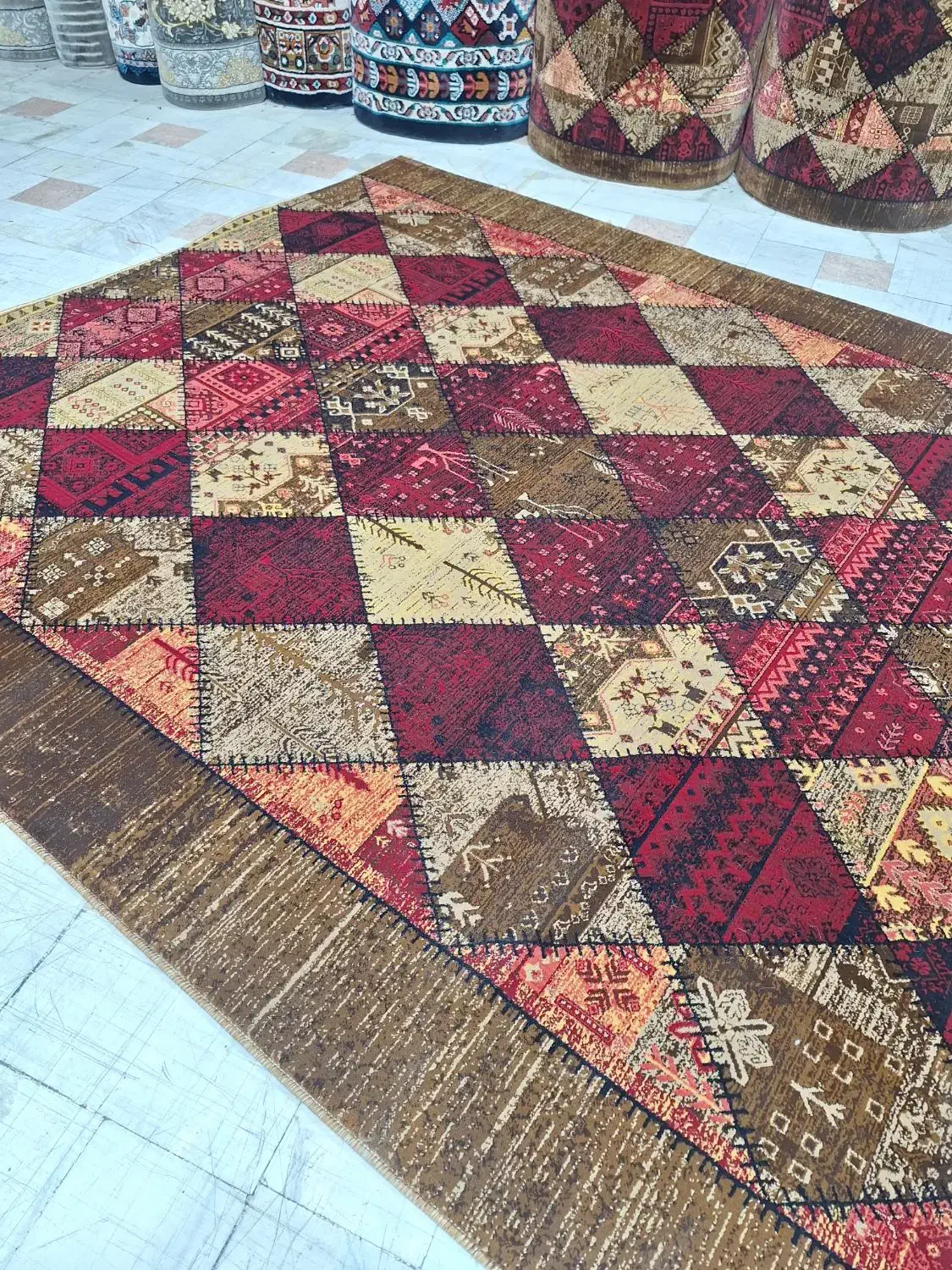 کناره بلوچ/۷۰۰شانه/جدید/کناره تراکم بالا|گلیم، جاجیم، گبه|قم, امامزاده ابراهیم|دیوار