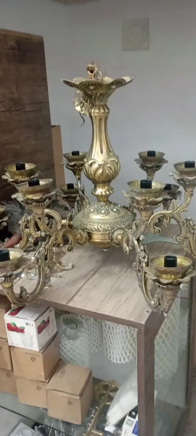 لوستر برنجی و ابکاری|لوستر و چراغ آویز|تهران, تهرانسر غربی|دیوار