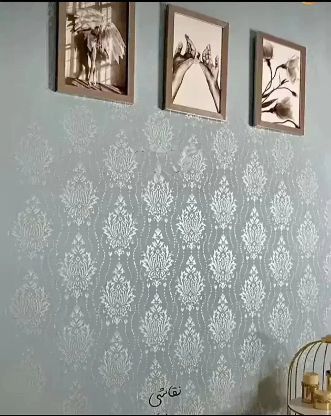 نقاشی ساختمان طرح کاغذ دیواری به سبک (ترکیه)|خدمات پیشه و مهارت|کرج, شهرک فهمیده|دیوار
