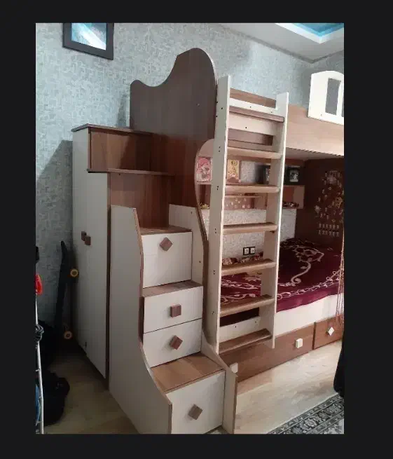 تخت دوطبقه|تخت و سرویس خواب|رشت, یخسازی|دیوار