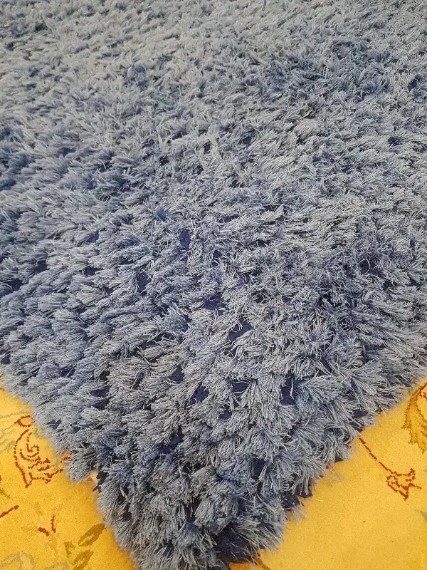 فرش ماشینی فلوکاتی زمینه آبی|فرش|قائم‌شهر, |دیوار