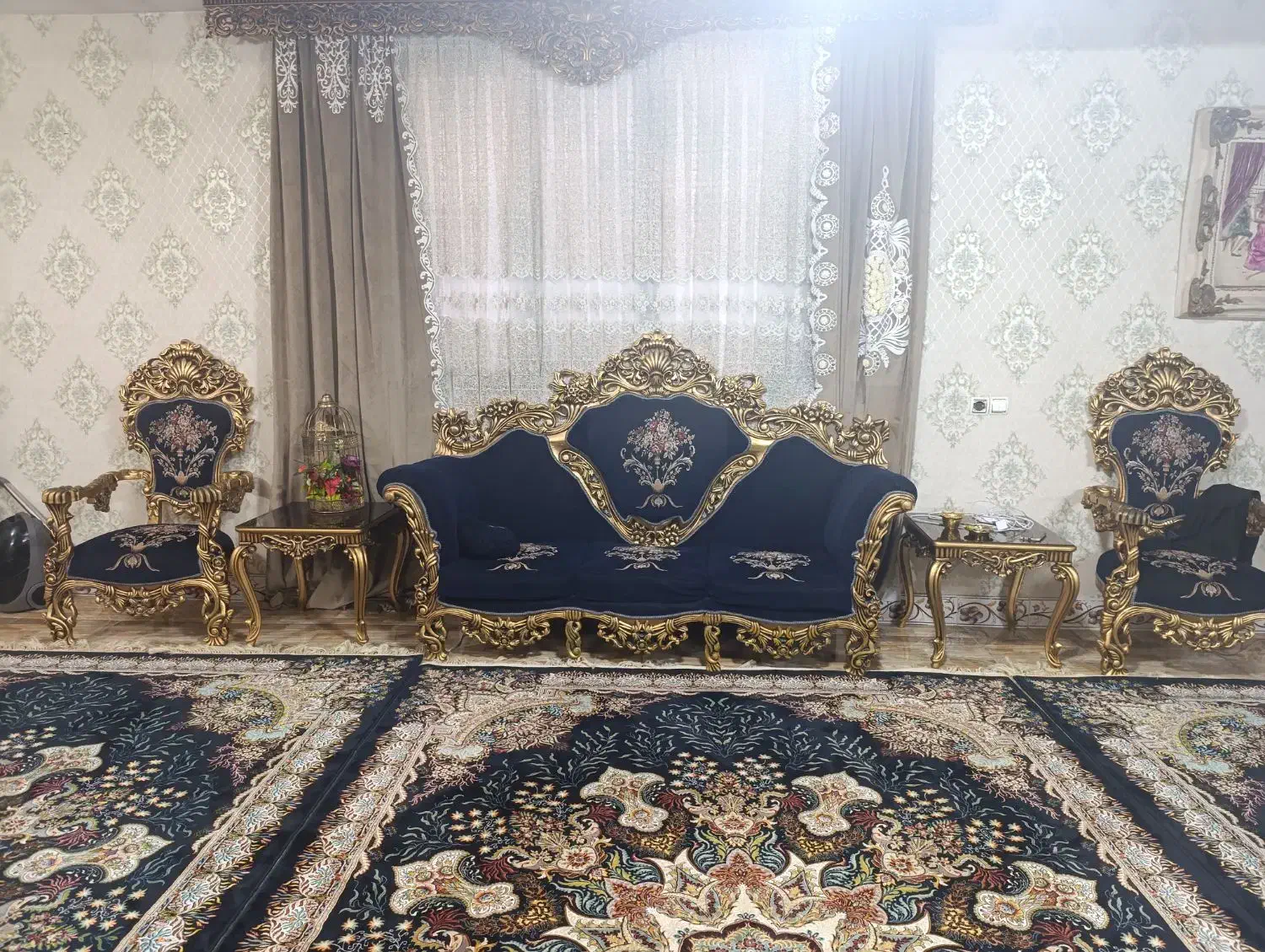 مبل پنجه شیری سلطنتی ۹نفره|مبلمان خانگی و میز عسلی|قرچک, باقرآباد|دیوار