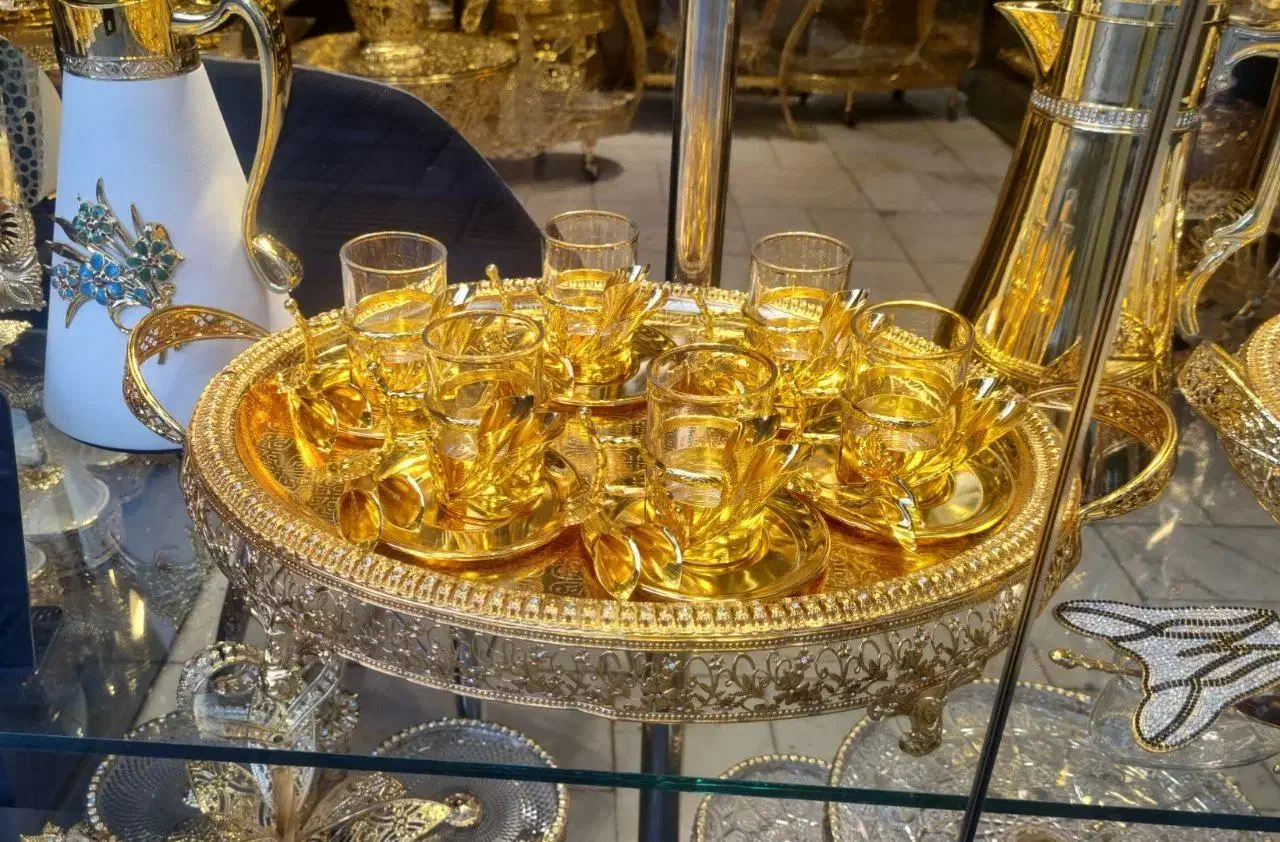 اِستکانُ نعلبکی اماراتی مدل گُلشیپوری وارداتیgold|ظروف سرو و پذیرایی|مشهد, سلام|دیوار