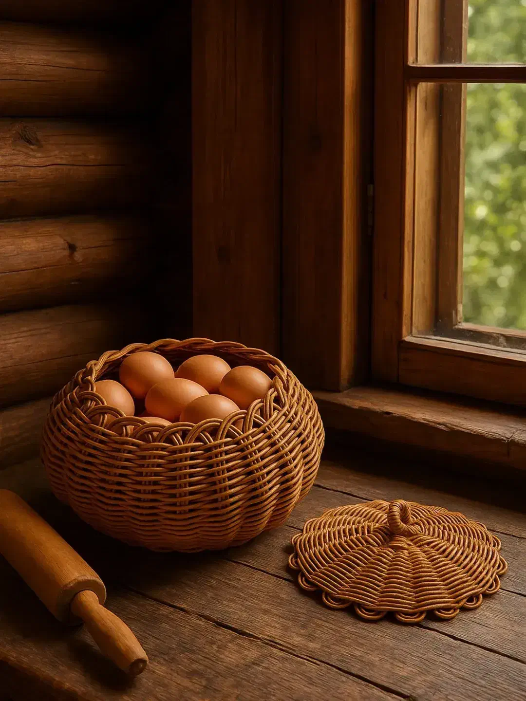 سبد زیبای حصیری|صنایع دستی و سایر لوازم تزئینی|یاسوج, |دیوار