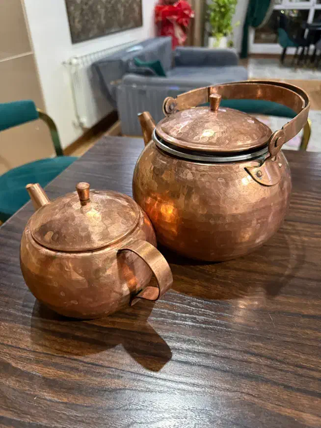 کتری و قوری مسی|قوری، کتری، قهوهساز دستی|کرج, اتحاد|دیوار