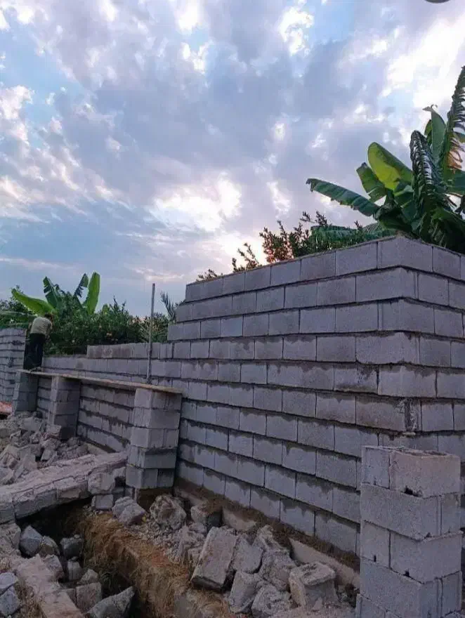 سیمانکاری و بلوک چینی واجر چینی|خدمات پیشه و مهارت|تالش, هشتپر|دیوار