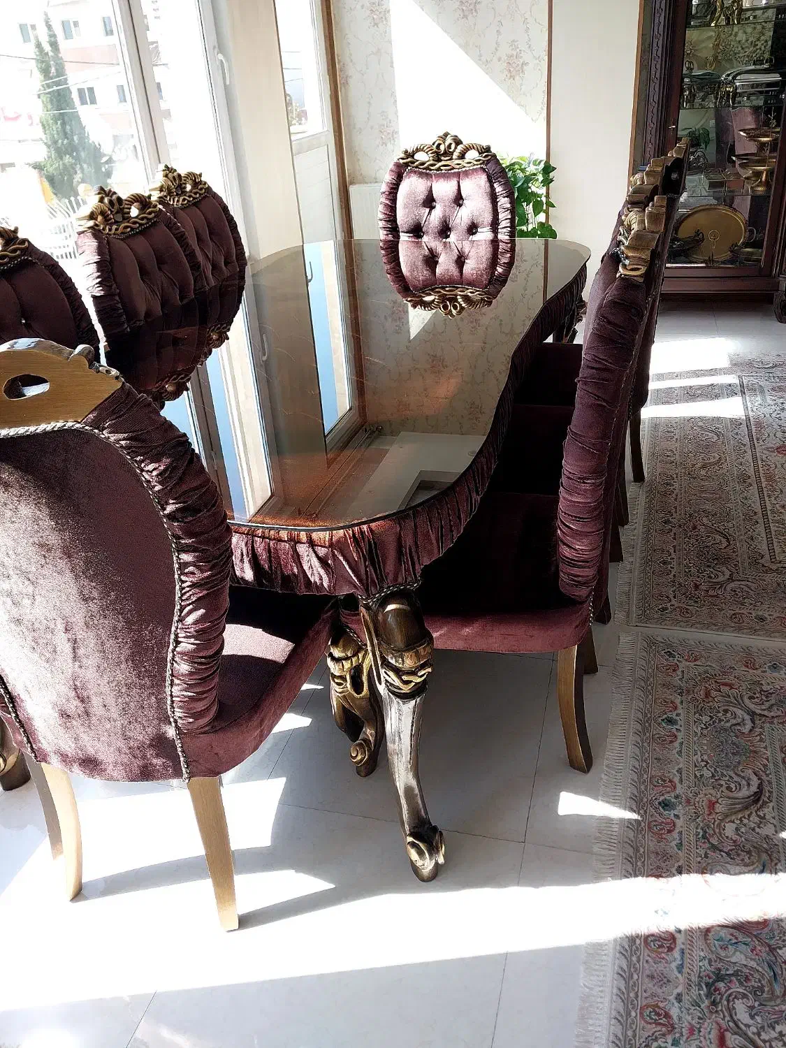 ناهارخوری ۸نفره.|میز و صندلی غذاخوری|شیراز, مبعث|دیوار