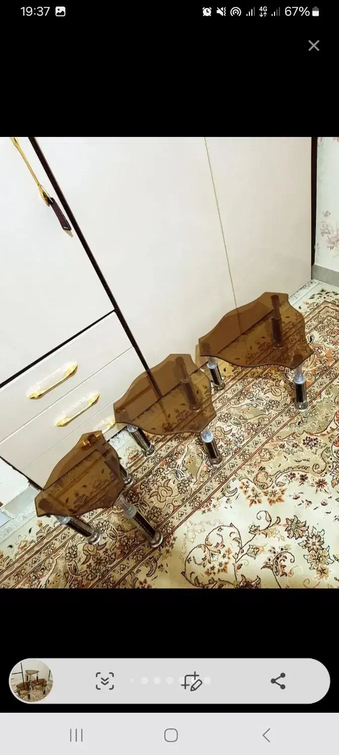 سه عدد عسلی و سماور *نونو*|مبلمان خانگی و میز عسلی|کرمانشاه, |دیوار