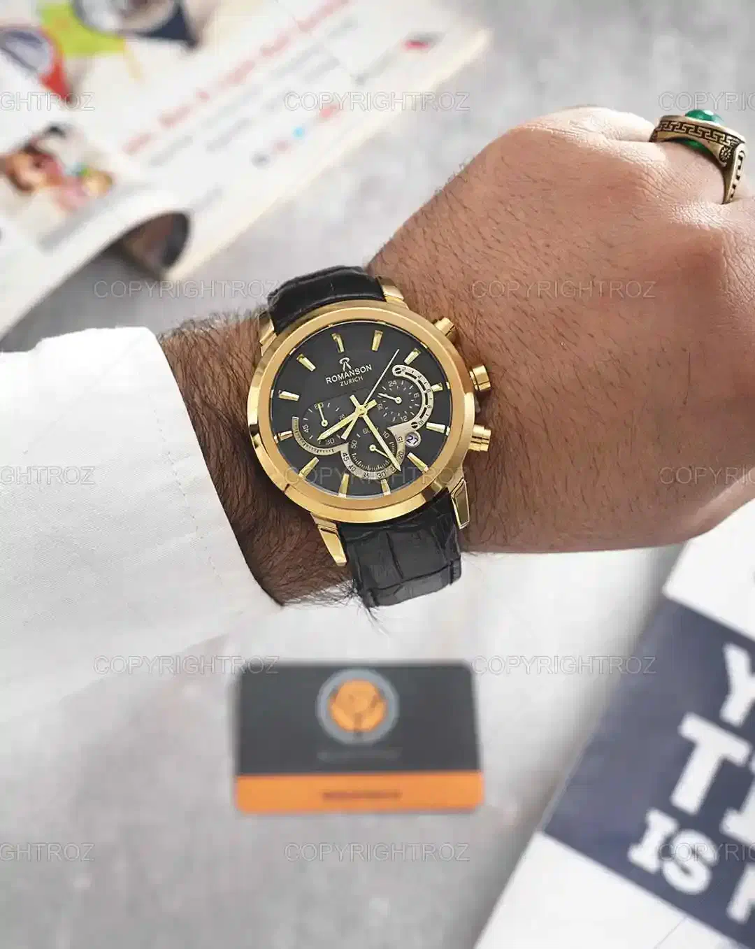 ساعت مردانه رومانسون تاریخ دار|ساعت|قم, قلعه کامکار|دیوار