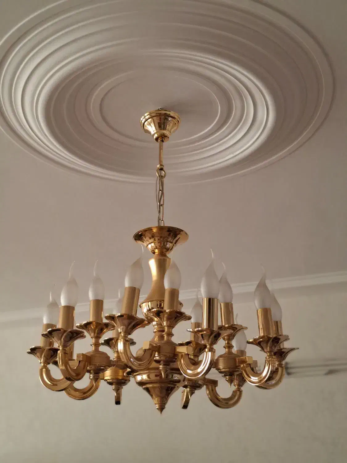 فروش دو عدد لوستر طلایی|لوستر و چراغ آویز|قزوین, |دیوار