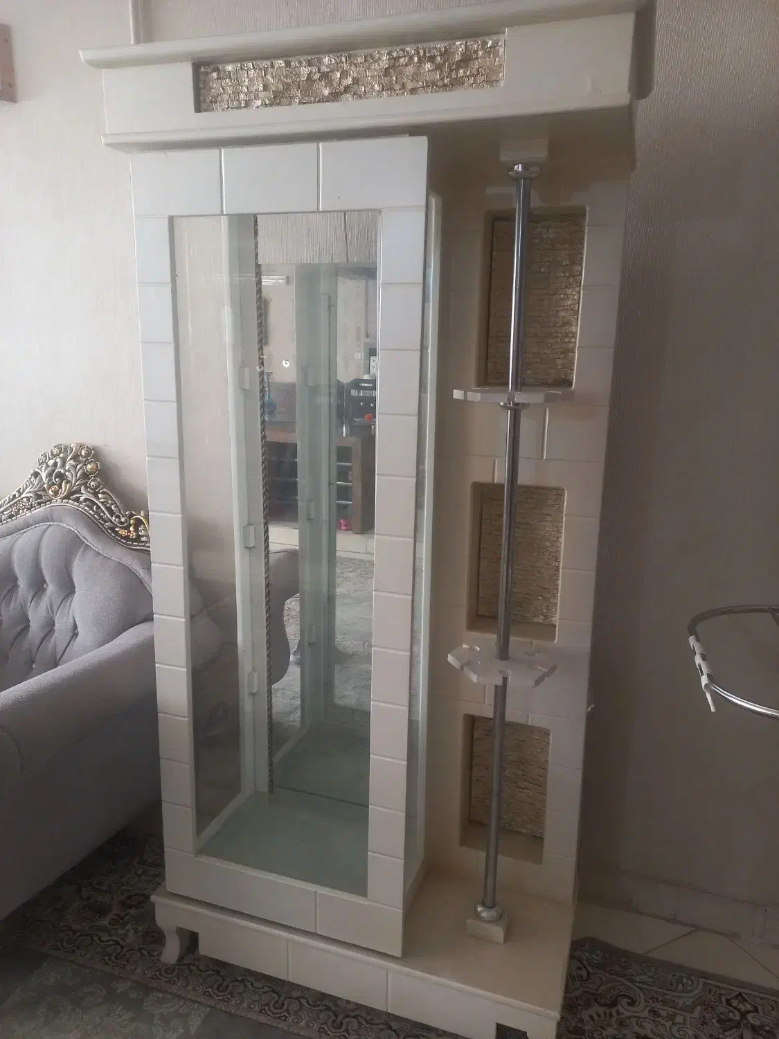 گنجه، شیری رنگ|بوفه، ویترین، کنسول|مشهد, کارمندان دوم|دیوار