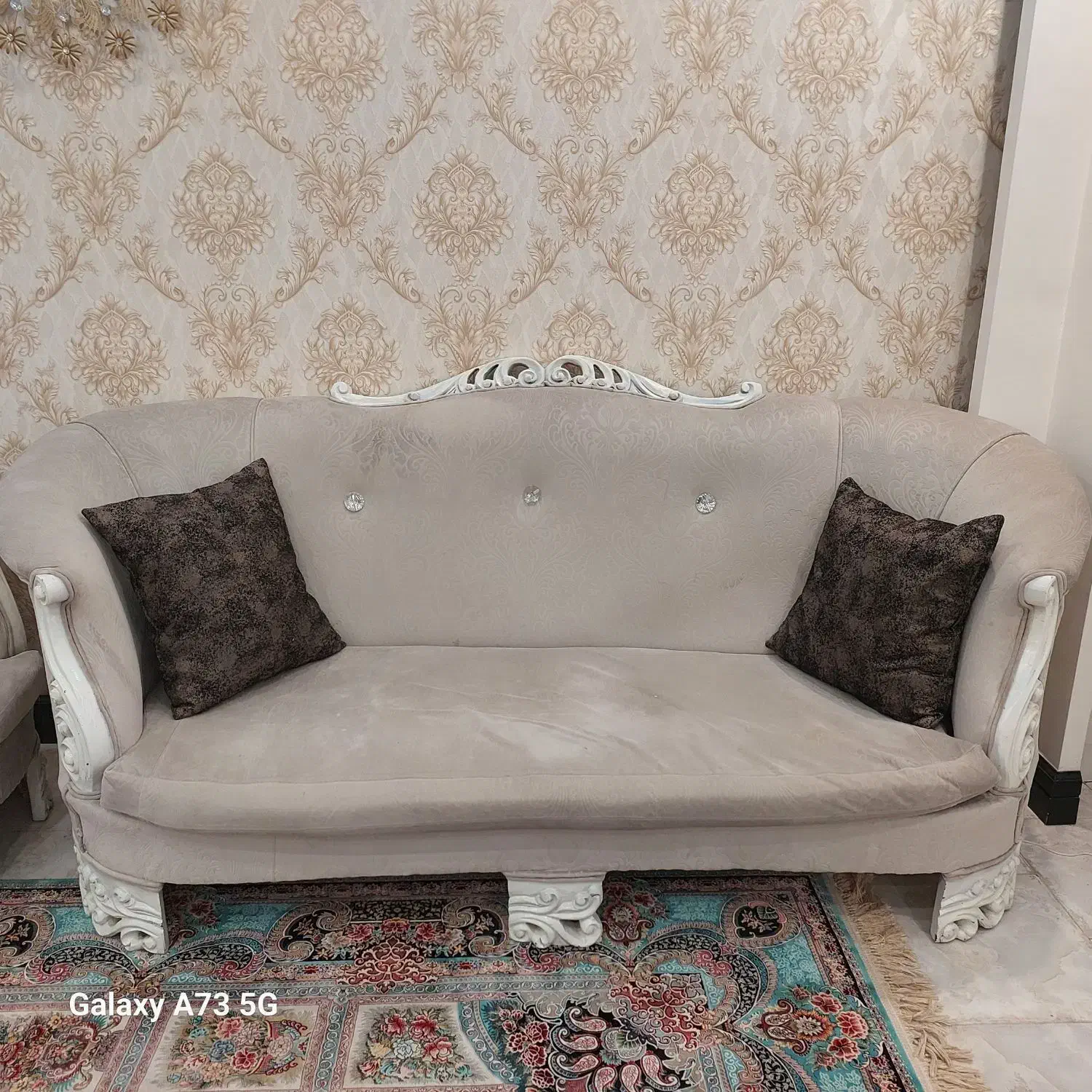 مبل ۳ نفره+ مبل شزلون|مبلمان خانگی و میز عسلی|پردیس, فاز ۸|دیوار