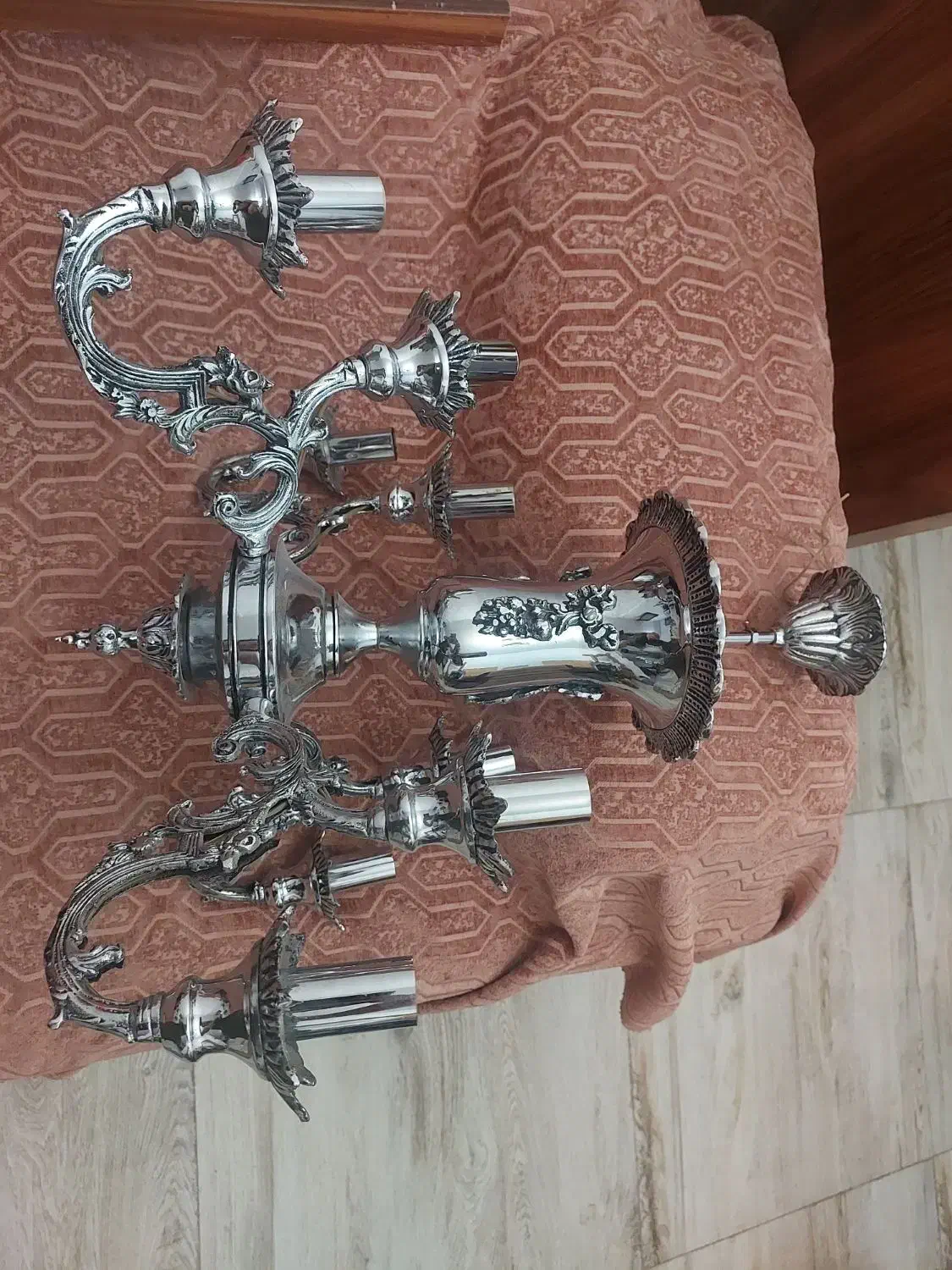 لوستر برنج ۸ لامپه|لوستر و چراغ آویز|تبریز, |دیوار