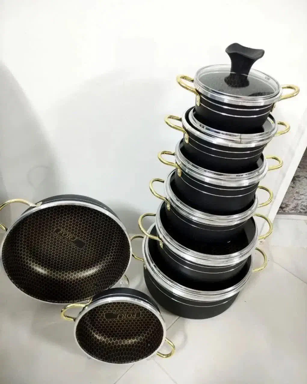 قابلمه ۱۴پارچه کف زنبوری|ظروف پخت‌وپز|مشهد, نوید|دیوار