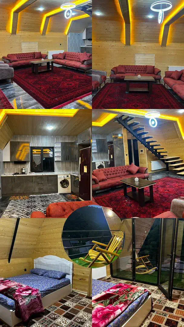 اجاره کلبه سویسی تراس دار ویو جنگلی ماسال|اجارهٔ کوتاه‌مدت ویلا و باغ|رشت, منظریه|دیوار