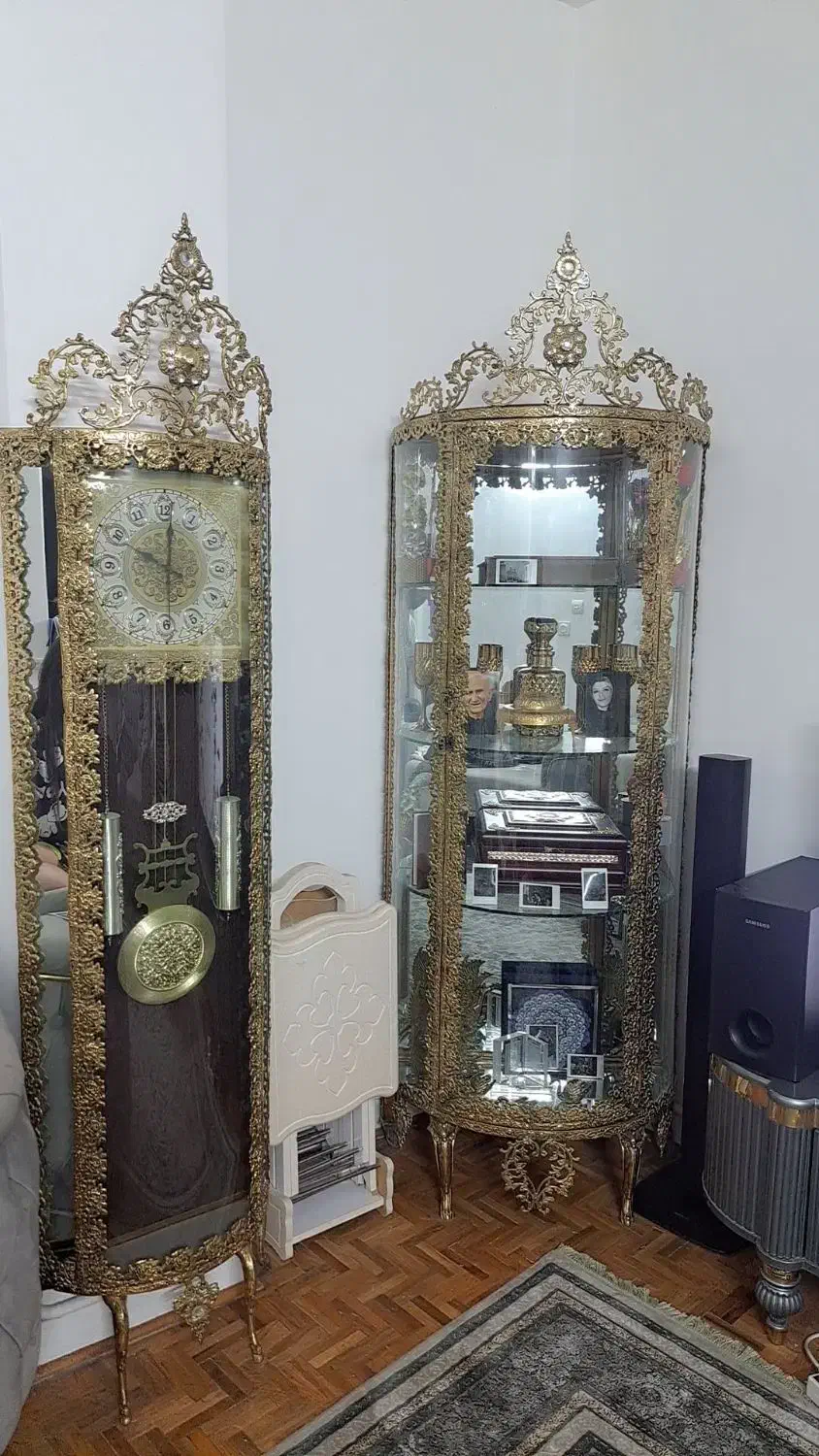 بوفه و ساعت برنز|بوفه، ویترین، کنسول|تهران, یافت آباد شمالی|دیوار