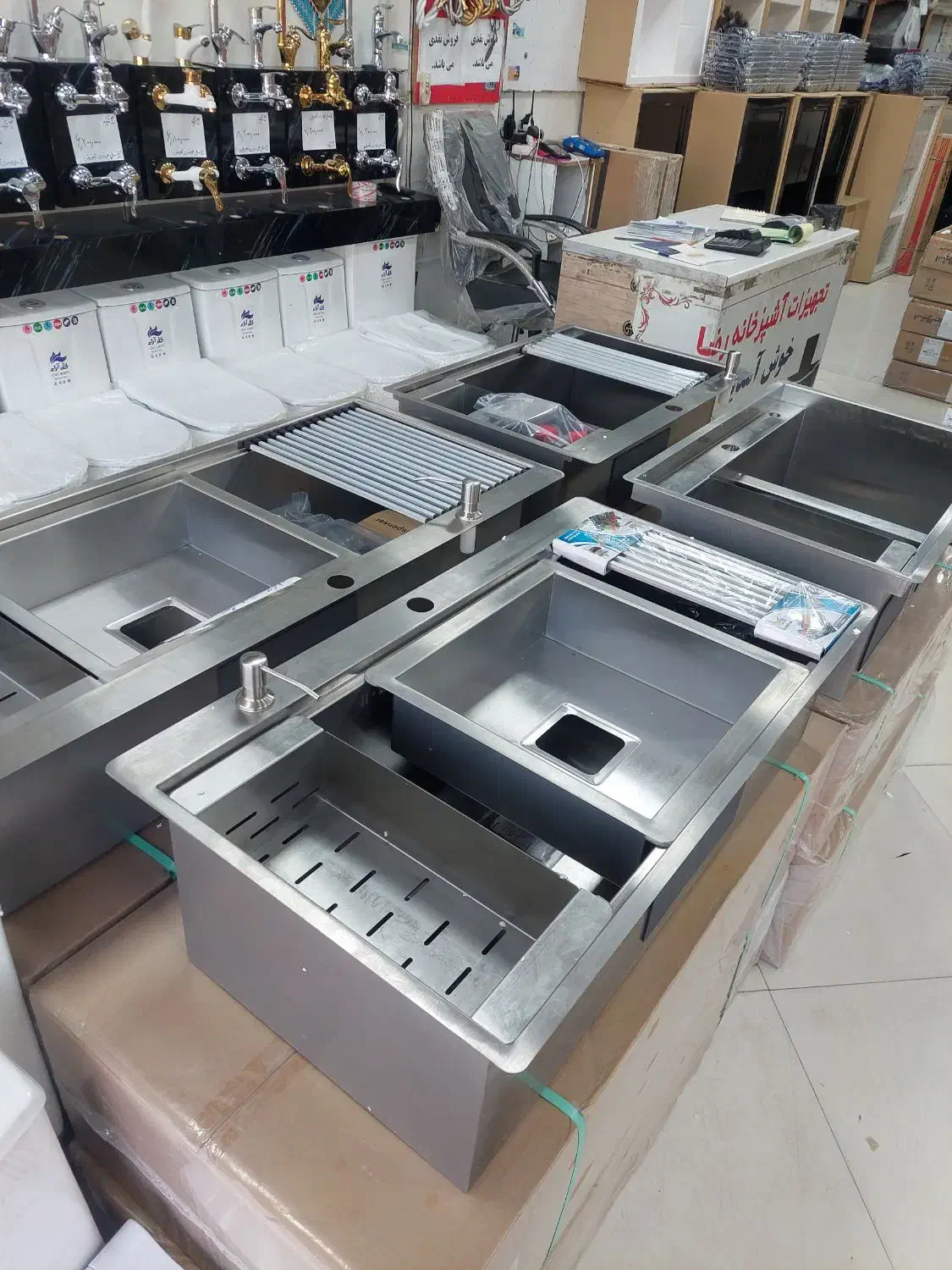 سینک دست ساز و فانتزی استیل و گرانیتی|مصالح و تجهیزات ساختمان|قم, علی آباد|دیوار