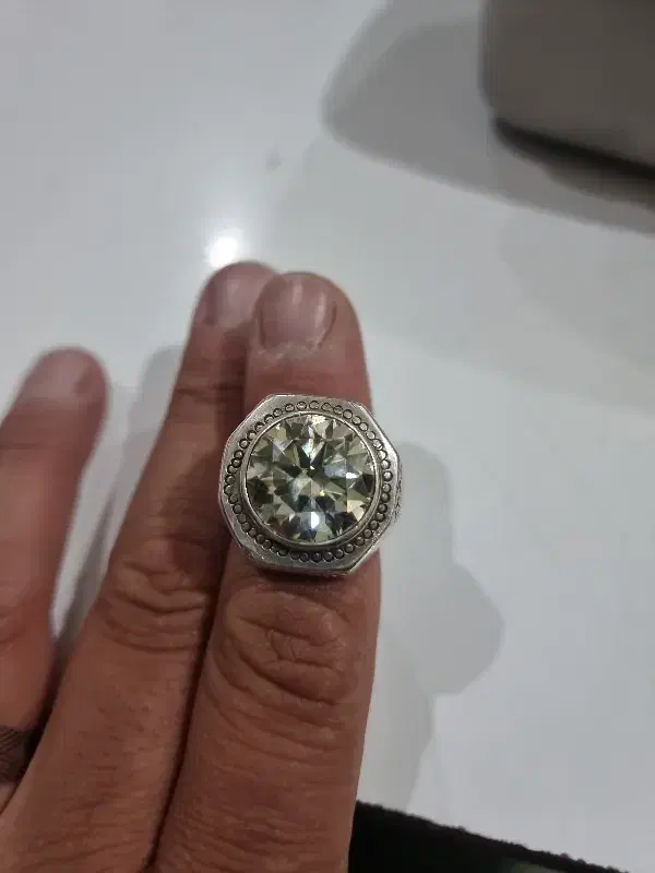 انگشتر جفت مهر دست ساز موزانایت|جواهرات|نقده, |دیوار