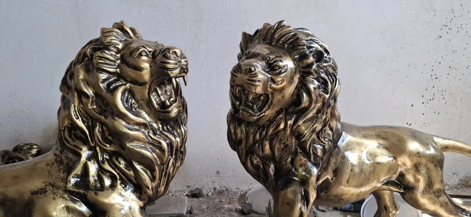 مجسمه برنز شیر|مجسمه، تندیس، ماکت|اندیشه, اندیشه فاز ۴|دیوار