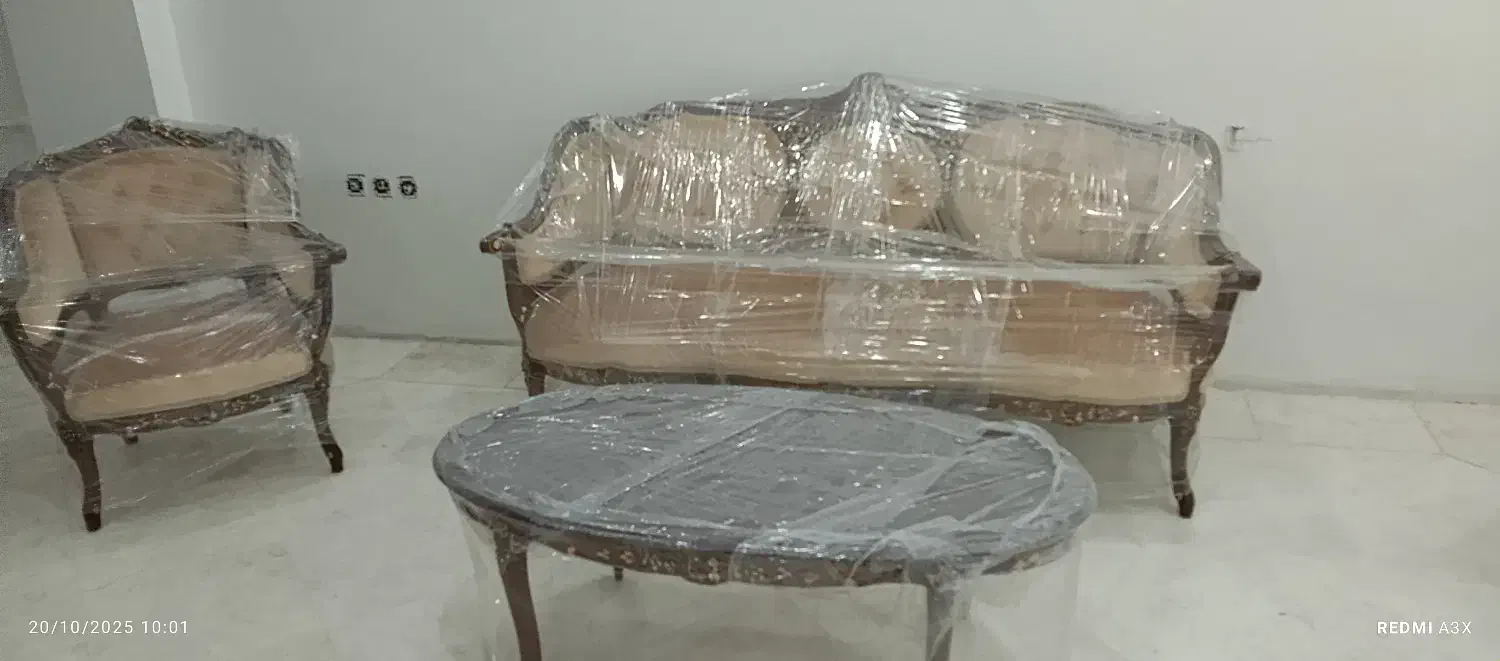 مبل استیل تمام چوب کلاسیک9نفره.میز ناهارخوری8نفره|مبلمان خانگی و میز عسلی|تهران, سازمان برنامه شمالی|دیوار