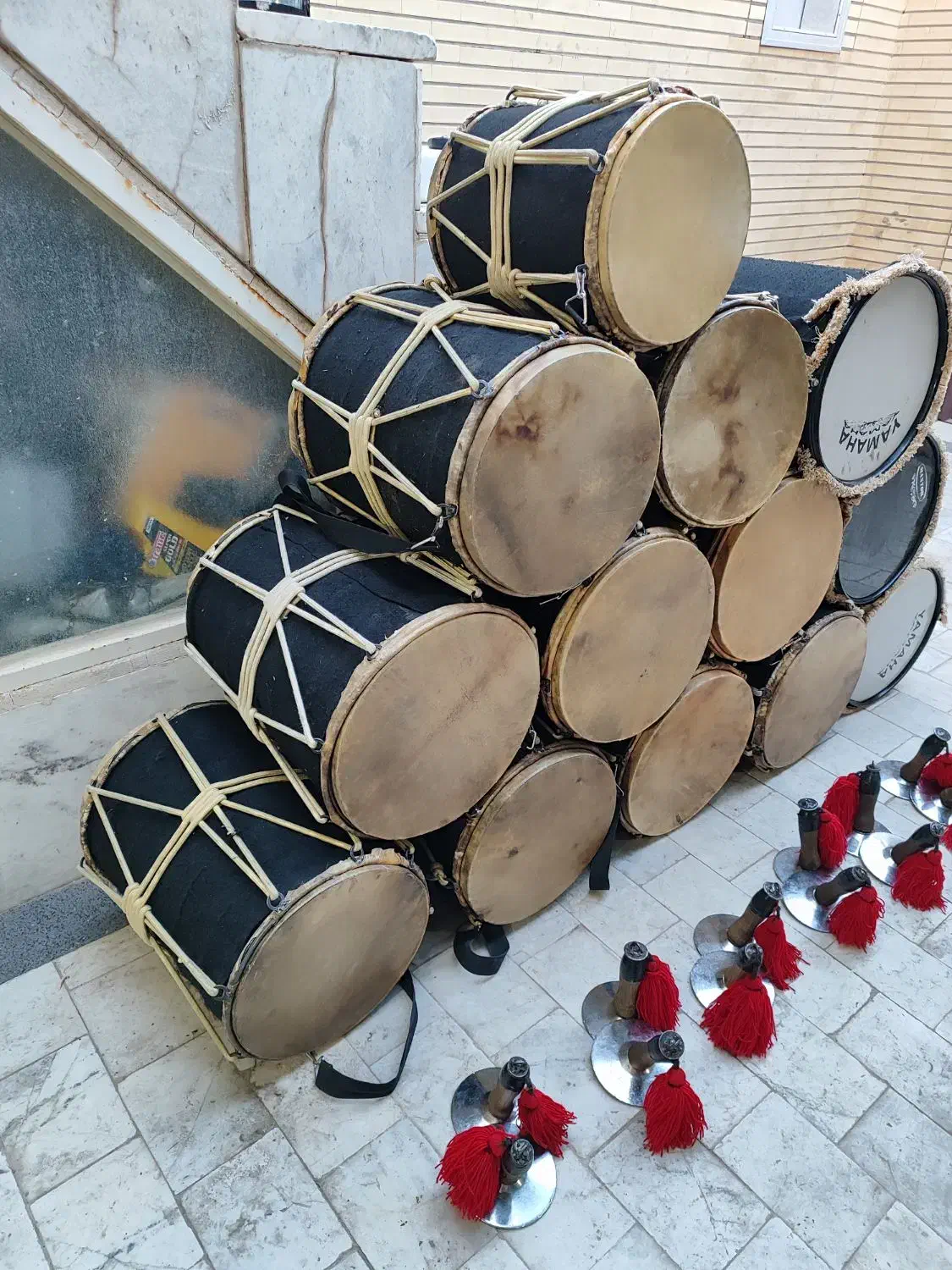 سنج و دمامه هئیت|سازهای سنتی|کاشان, آیت الله سعیدی|دیوار