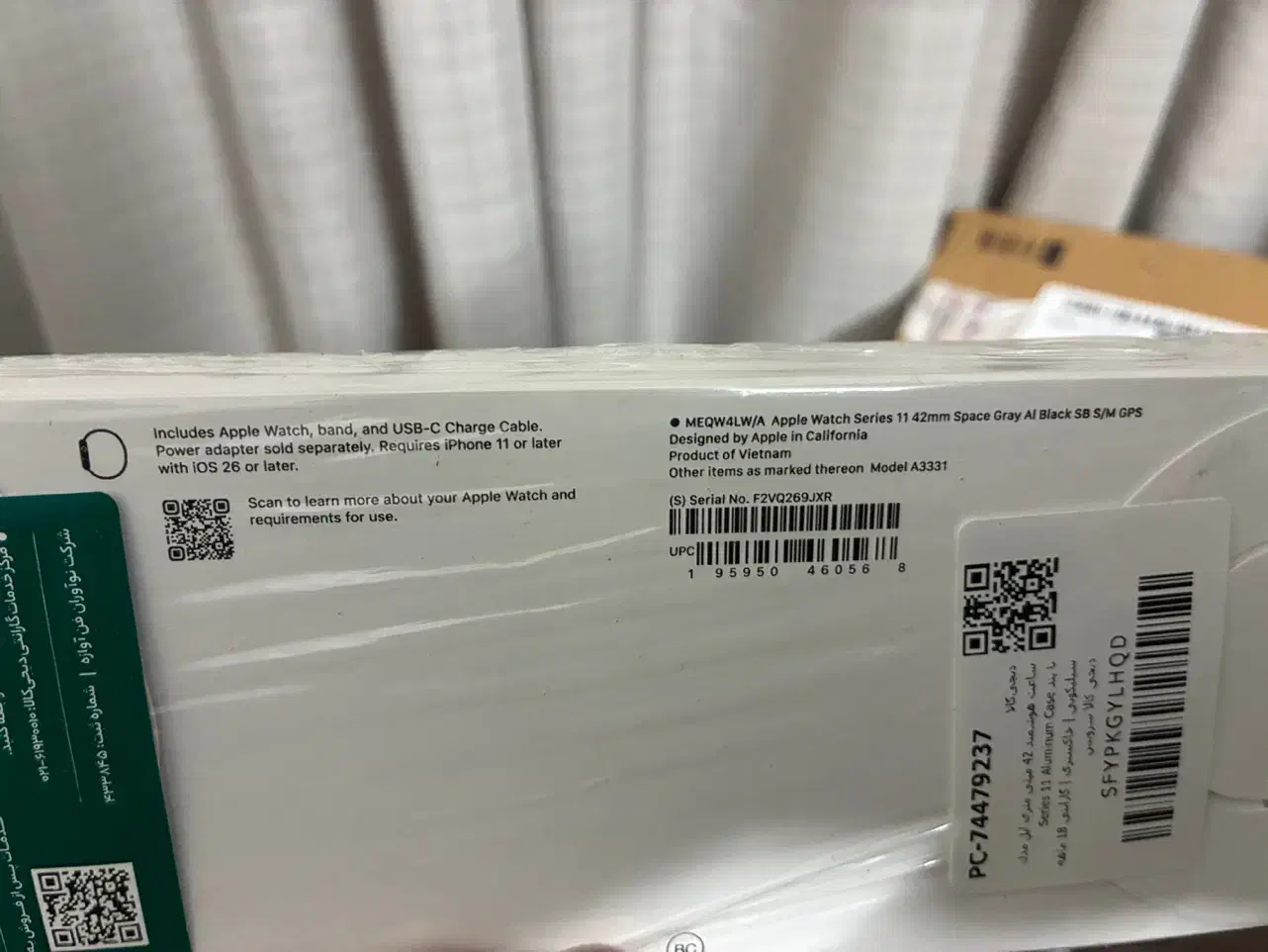 اپل واچ سری ۱۱ سایز ۴۲ خاکستری|لوازم جانبی موبایل و تبلت|تهران, حشمتیه|دیوار