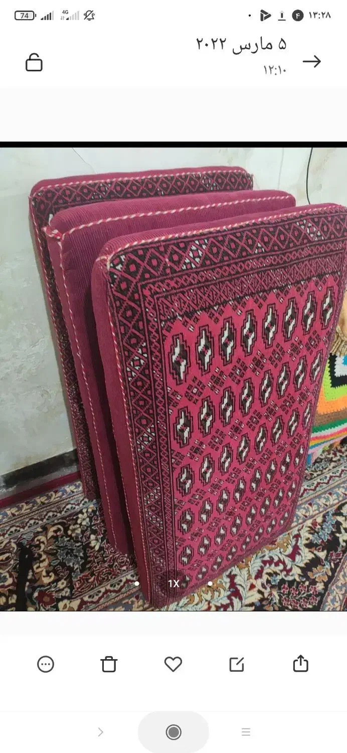 ۳ عددپشتی طرح سنتی|پشتی|بهبهان, |دیوار