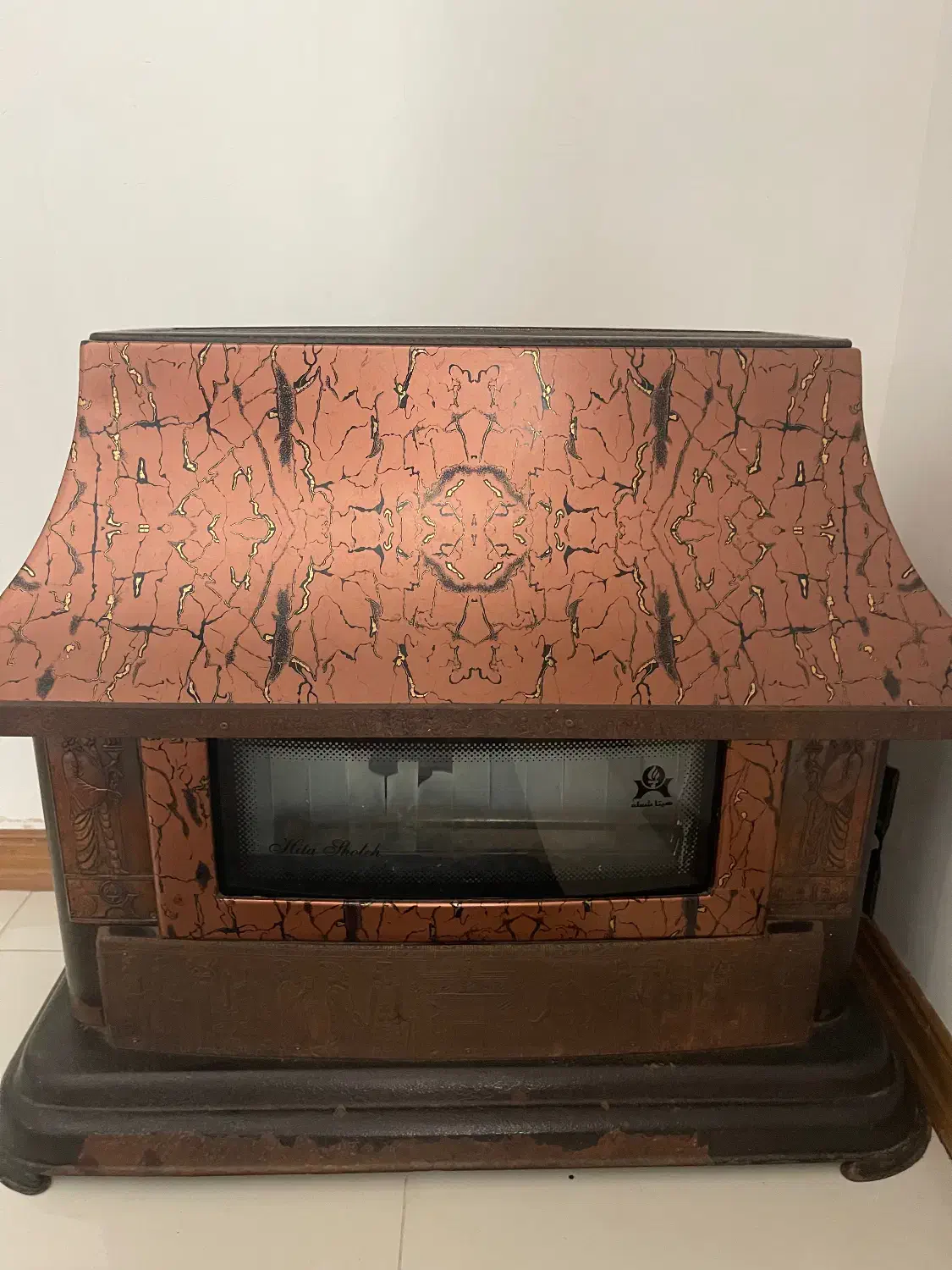 بخاری طرح شومینه|بخاری، هیتر، شومینه|گنبد کاووس, |دیوار