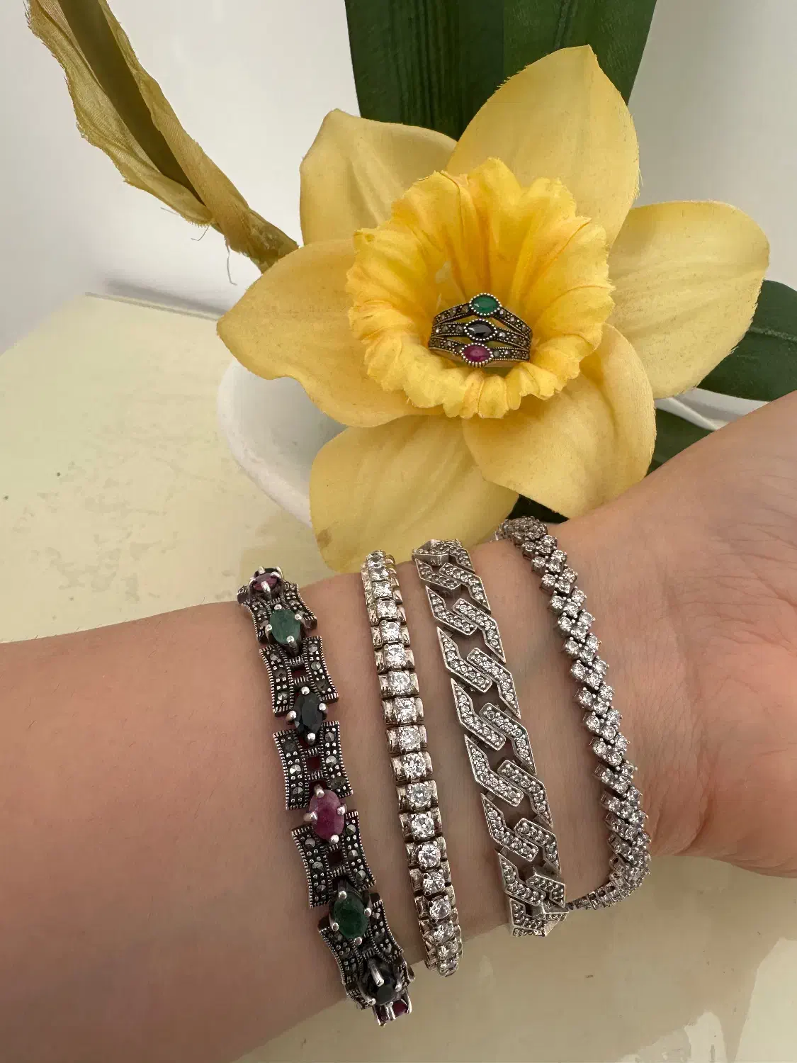 دستبند و انگشتر نقره|جواهرات|قم, سعادتی|دیوار