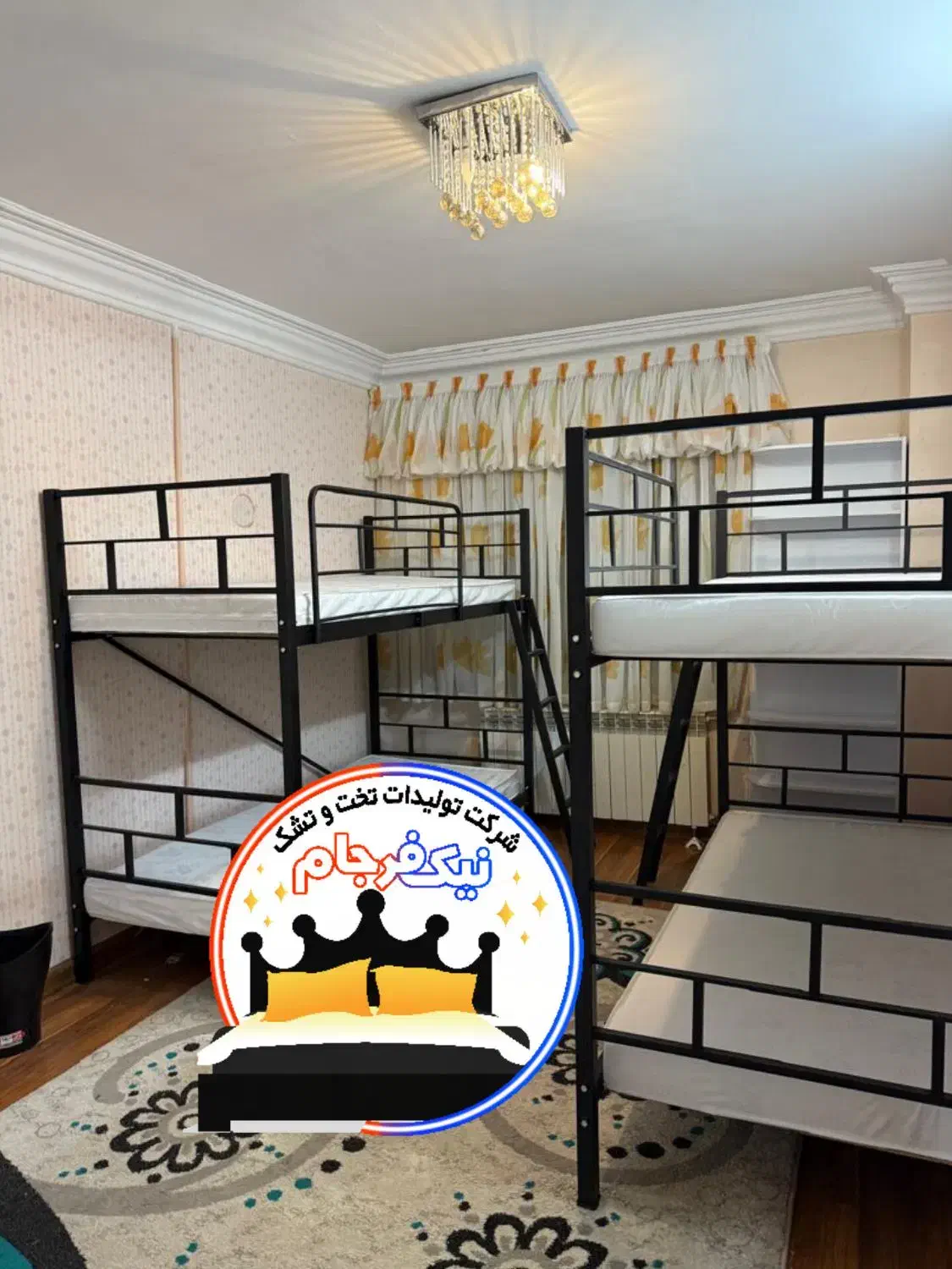 تخت دوطبقه خوابگاهی«تشک تترون تمام فوم پارس»|تخت و سرویس خواب|مشهد, سپاد|دیوار