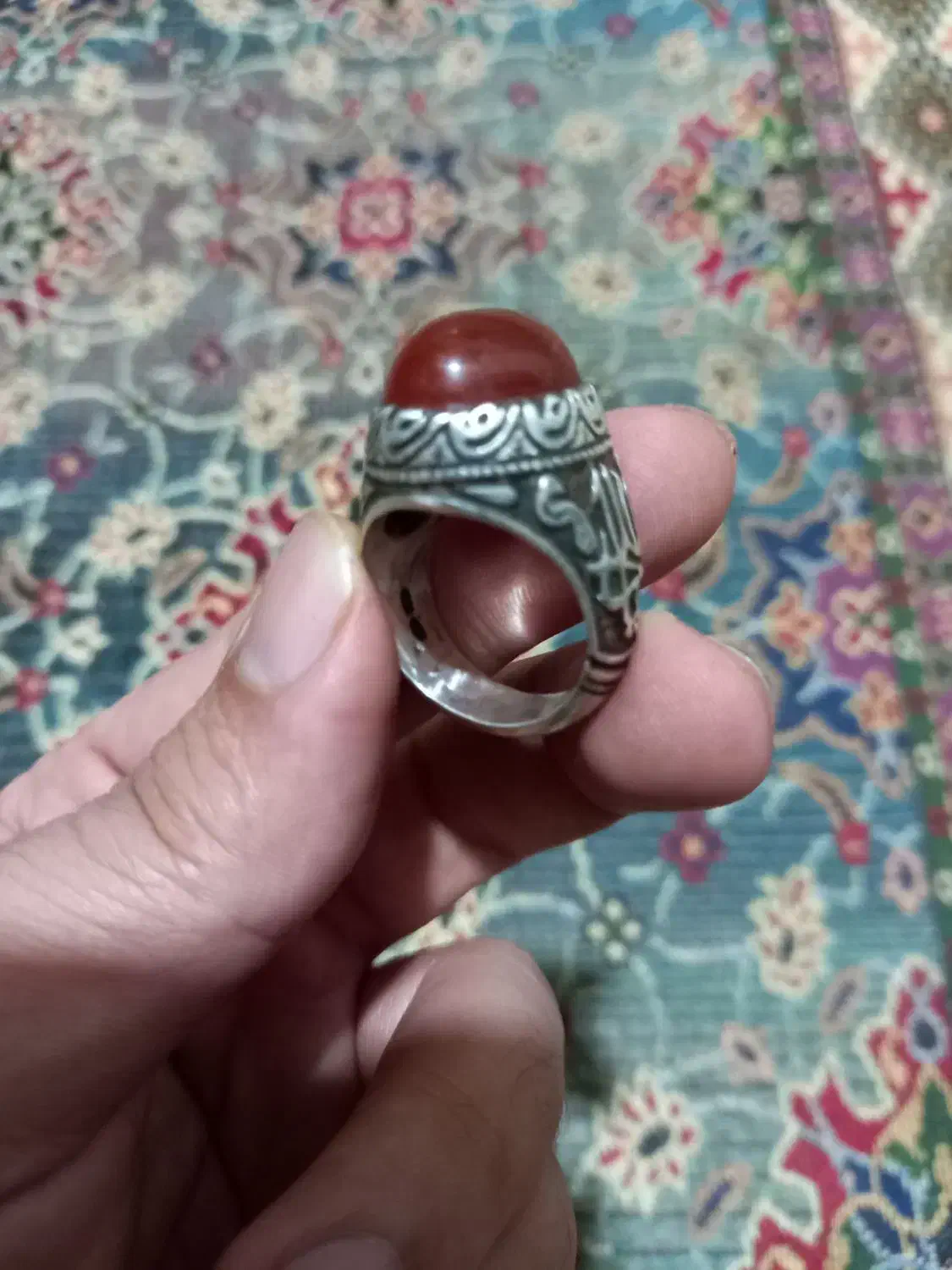 انگشتر عقیق با رکاب زیبا|جواهرات|کرج, خرمدشت|دیوار