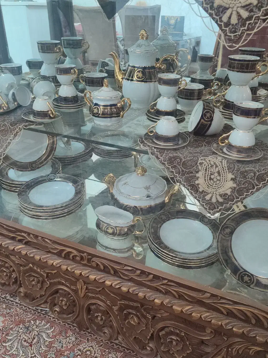 سرویس چینی  طلاکوب|ظروف سرو و پذیرایی|تهران, شهرک شریعتی|دیوار