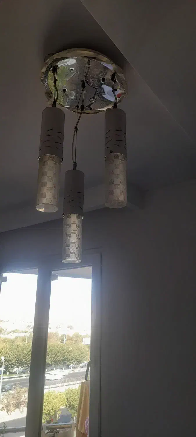 لوستر سه تایی کریستال|لوستر و چراغ آویز|تهران, شهر زیبا|دیوار