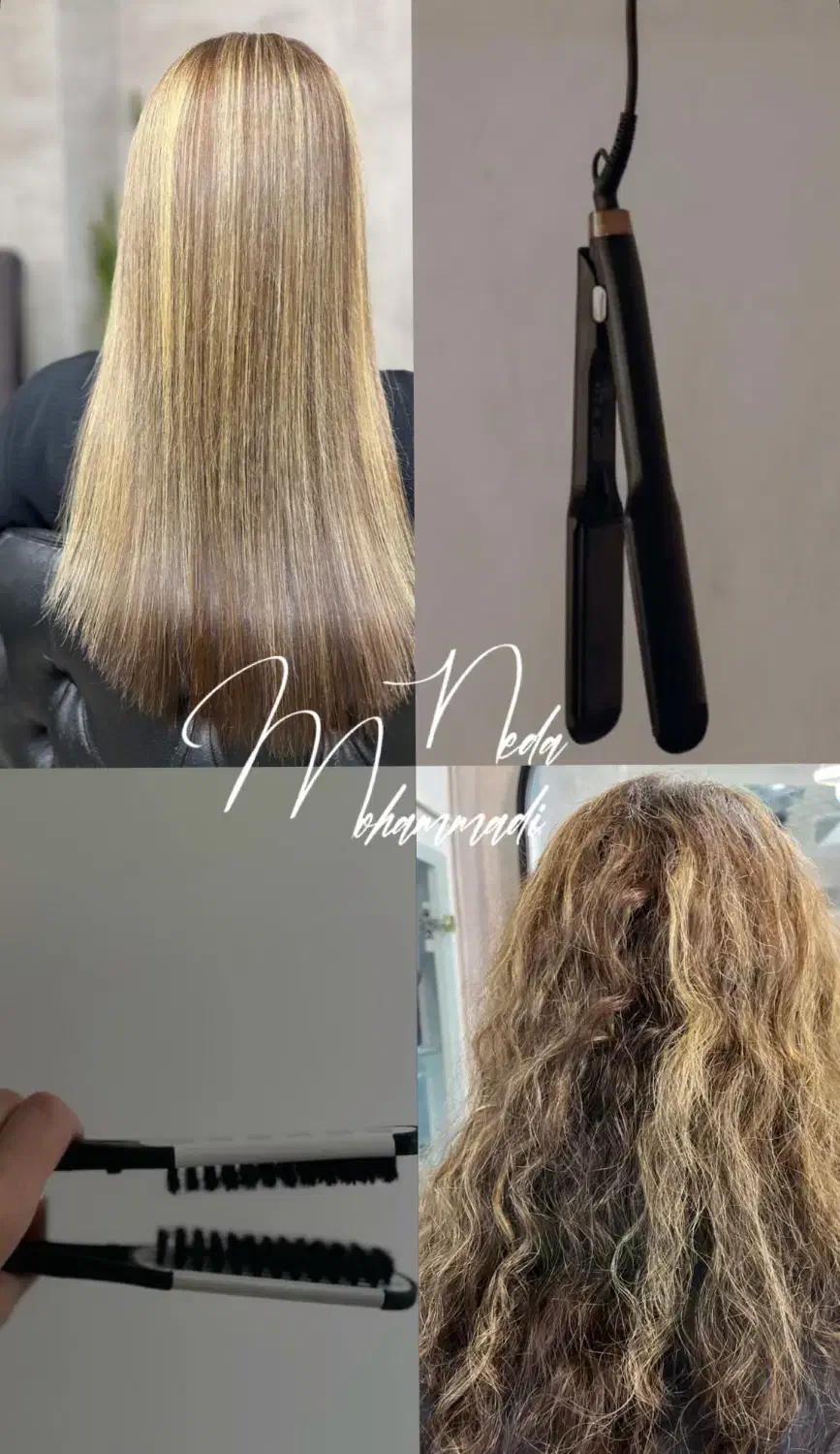 رنگ ولایت  دکلره و پروتئین تراپی احیا و صافی مو|خدمات آرایشگری و زیبایی|اصفهان, تخت فولاد|دیوار