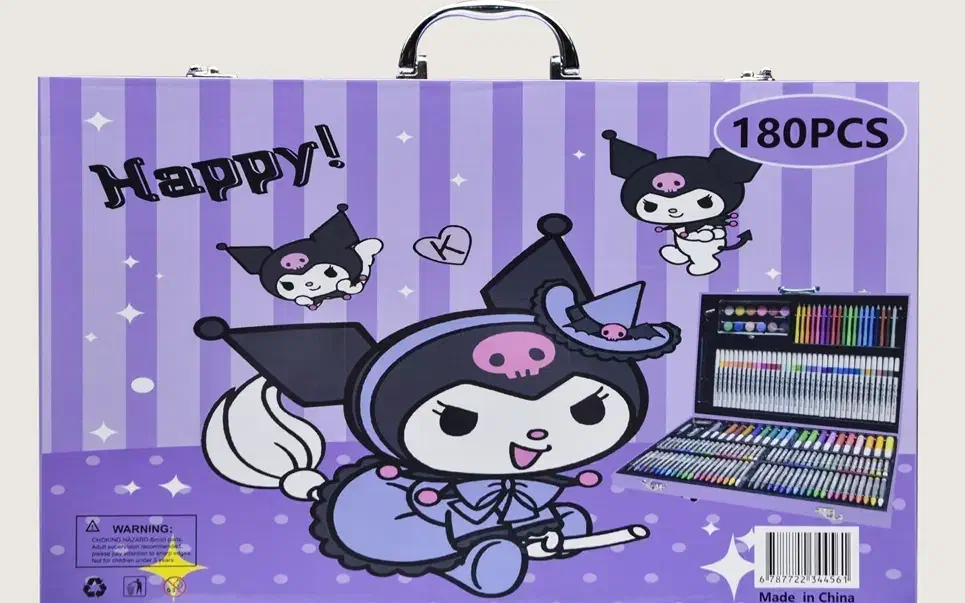 ست رنگ آمیزی کرومی و ملودی چمدانی ۱۸۰ قطعه|لوازم التحریر|دزفول, |دیوار