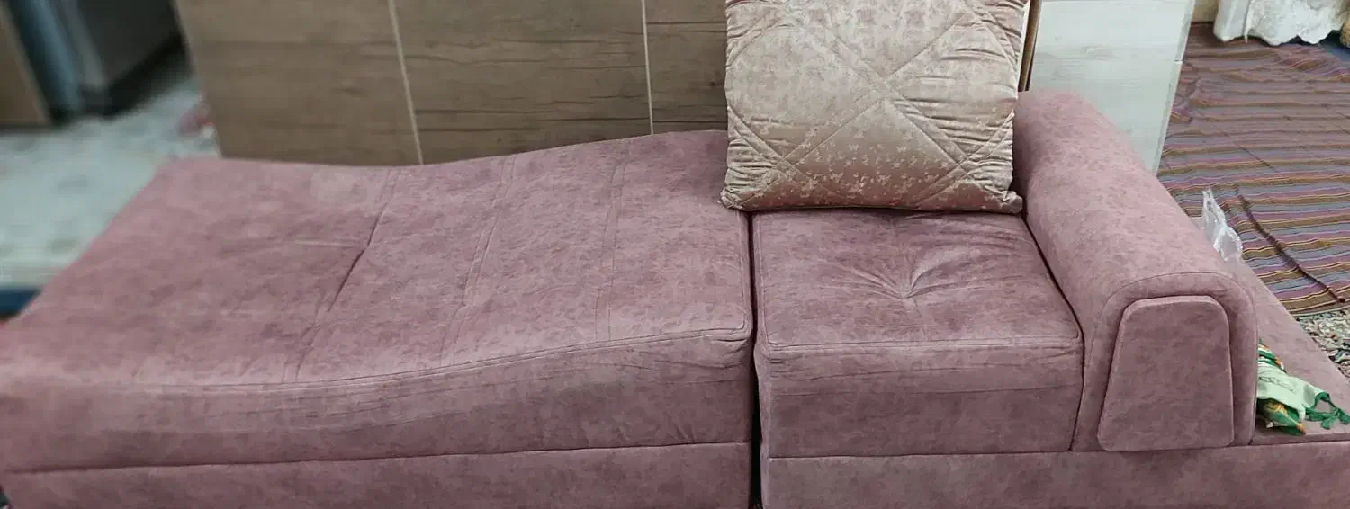 مبل ال ب همراه ۸ عدد کوسن و جلومبلی|مبلمان خانگی و میز عسلی|قرچک, مهدیه|دیوار