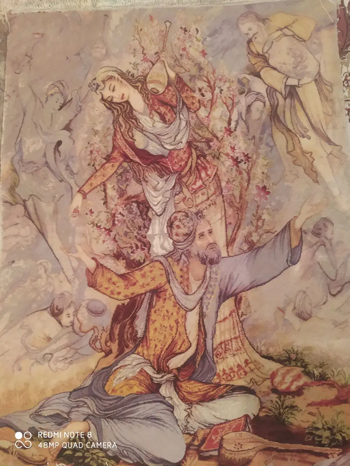 تابلوفرش ابریشم دستبافت|تابلو فرش|کرمانشاه, |دیوار