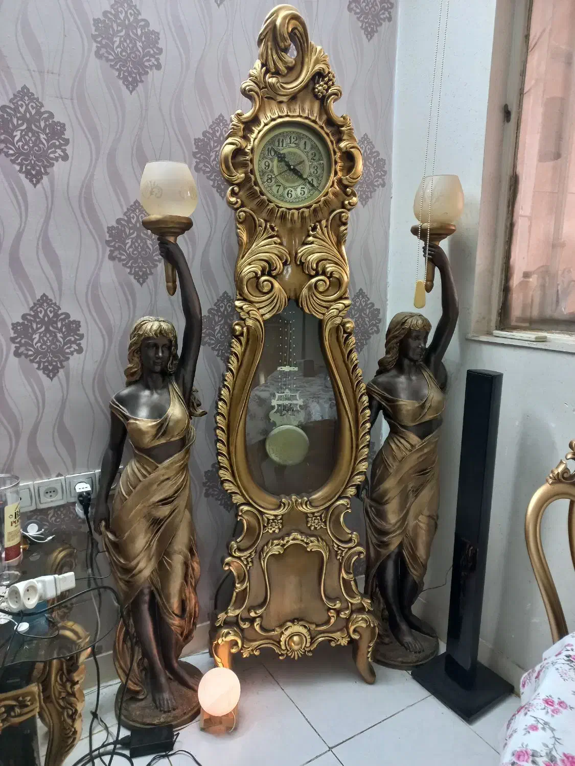 ساعت ایستاده وجفت مجسمه|ساعت دیواری و تزئینی|بوشهر, |دیوار