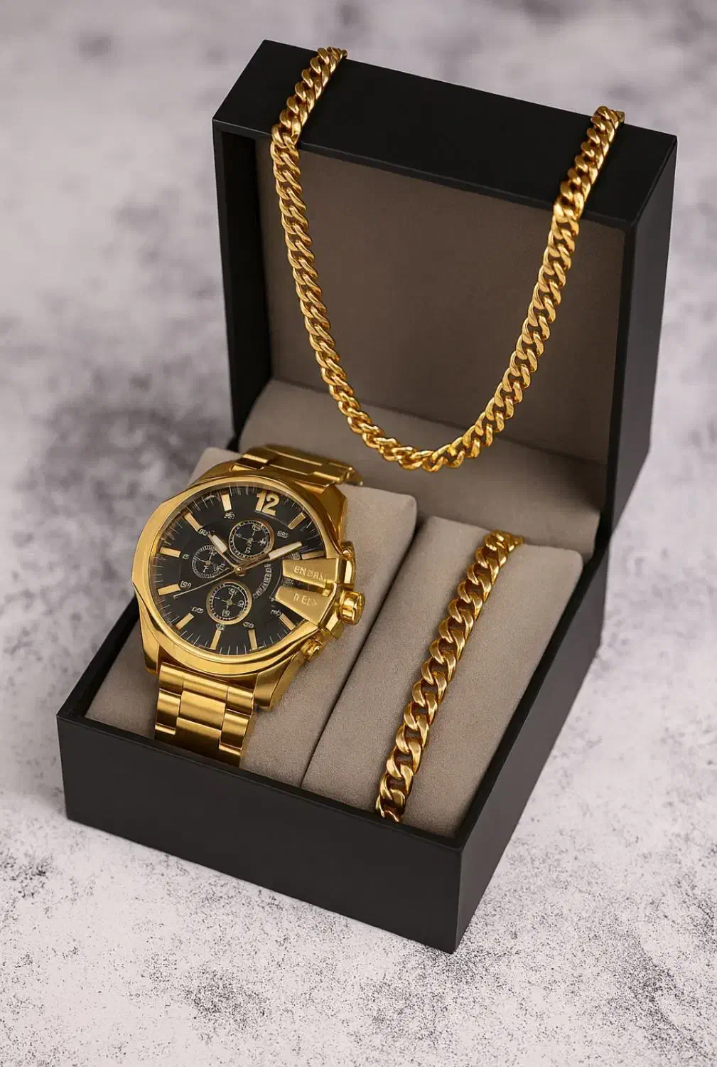 ساعت استیل با ست کامل زیورآلات|ساعت دیواری و تزئینی|ایرانشهر, |دیوار