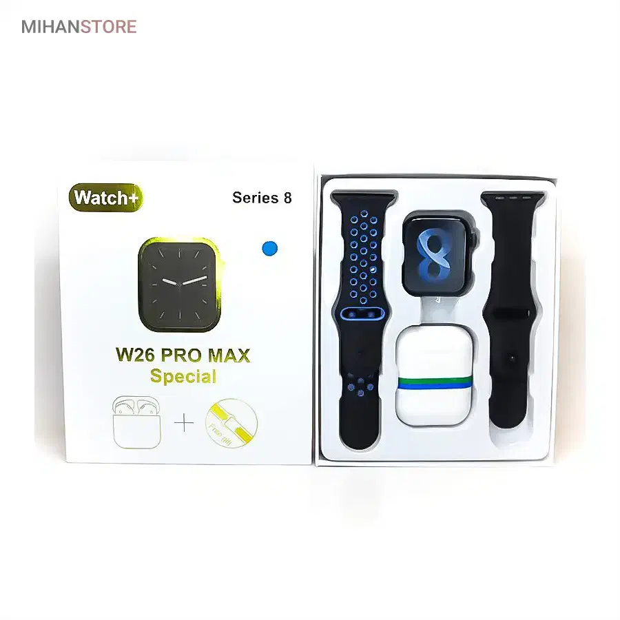 ساعت هوشمند و ایرپاد بلوتوثی W26 Pro Max|ساعت|قزوین, |دیوار