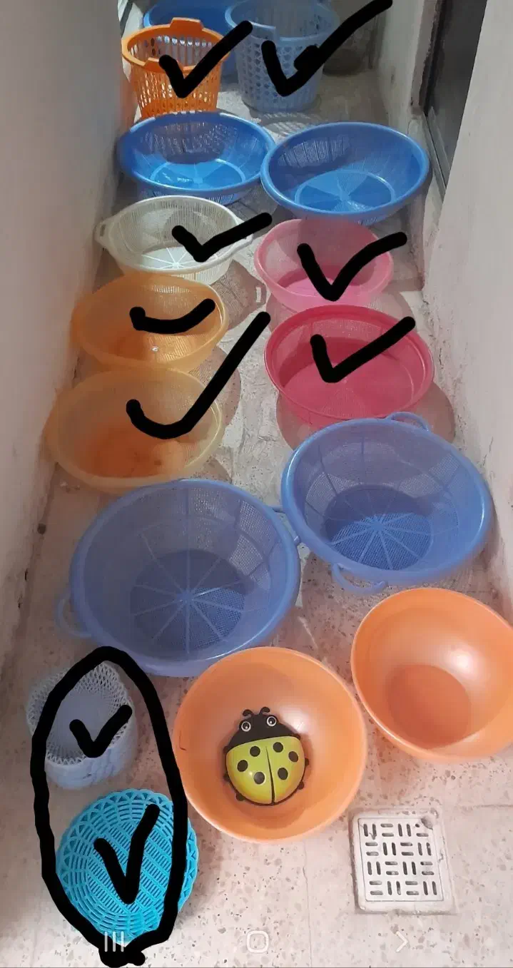 سطل وسبد همش باهم سالم|ظروف نگهدارنده، پلاستیکی، یکبارمصرف|بهارستان, |دیوار